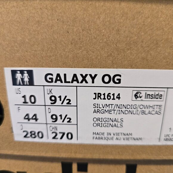 Adidas Originals Galaxy OG Silver Metallic/Night Indigo Shoes JR1614 MENS SZ 10 - Picture 8 of 14